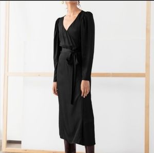 & Other Stories Puff Sleeve Wrap Dress